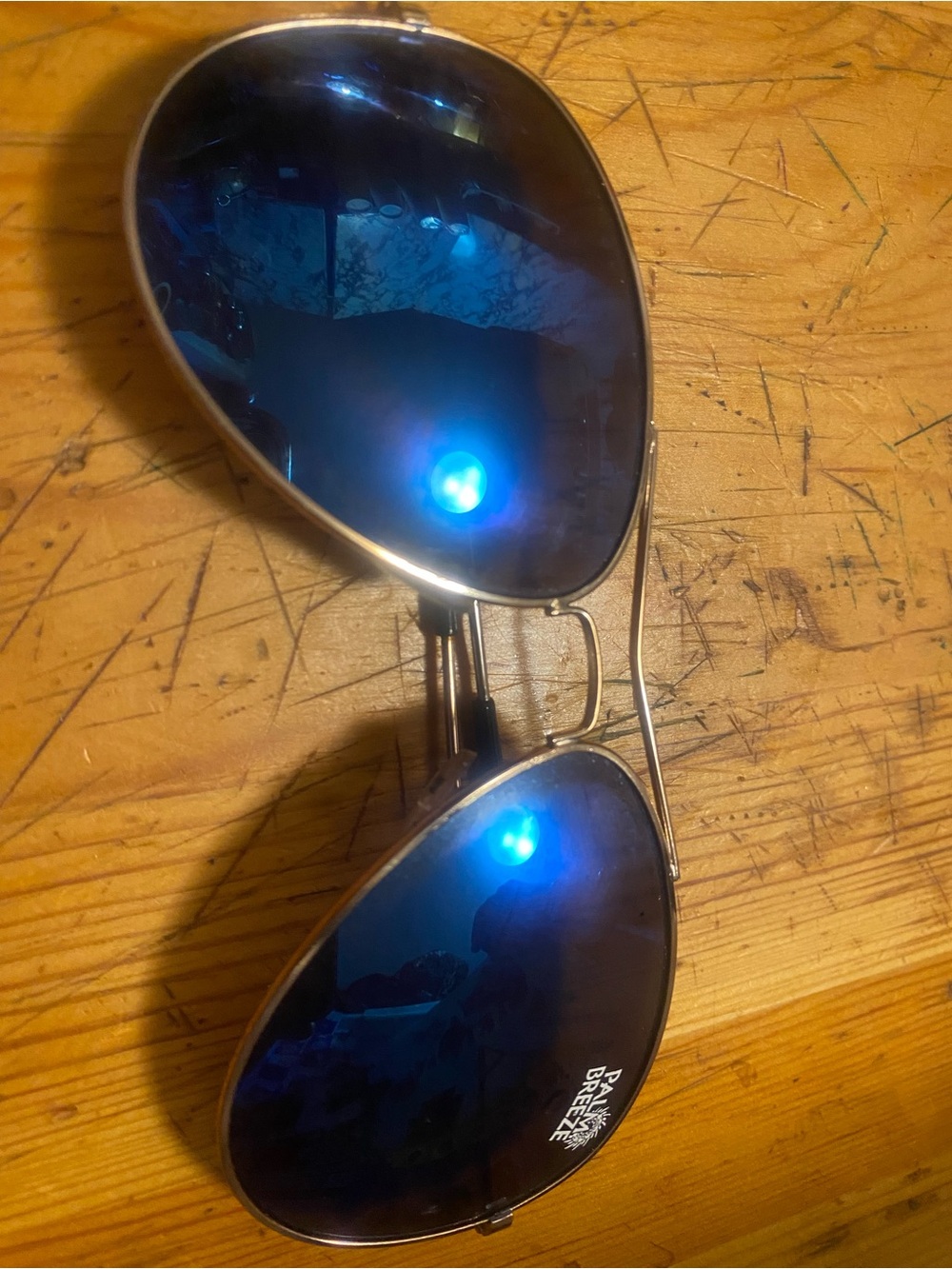 Blue Lens Aviator Sunglasses - Unbranded
